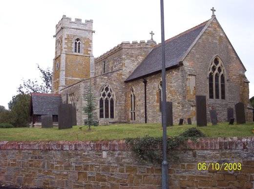 Rotherby Church, Leicestershire where Rebecca married Thomas WELDON in 1794